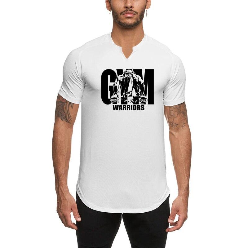 Muscleguys спортивная мужская одежда для фитнеса и бега с короткими рукавами, свободные эластичные повседневные топы