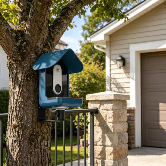 Подставка для кормушки Bird Buddy Pro1/2, Стабильное крепление из нержавеющей стали с фиксаторами, Устойчивый к погодным условиям прочный кронштейн для стены на улице