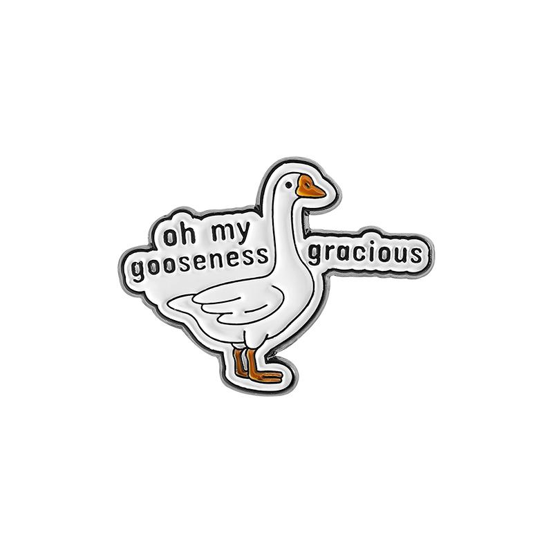 5-7PCS/SET Enamel Pins Custom Silly Goose Club Brooches Lapel Badges Clothes Animal Jewelry Gift for Friends