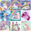 5D DIY Unicorn Diamond Painting Full Round/Round Drill Cartoon Magic Unicorn Rhinestones Cross Stitch Mosaic Home Decor Kids Gift