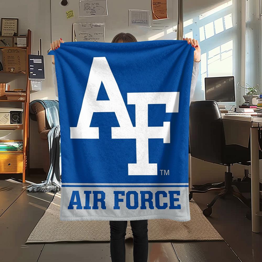 Air Force Falcons Print Flannel Blanket High Quality Warm Comfortable Cover for All Seasons Perfect for Gifts Home Decor