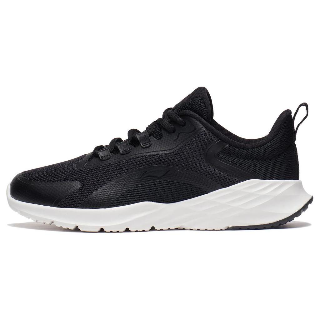 Li Ning Yangfeng Fabric Comfortable Non-Slip Wear-Resistant Low-Top Running Shoes Women Sneaker Black ARST018-2