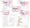 Inkdotpot Watercolor Splash Theme Bridal Shower Games Set of 5 (Activities for 50 Guests) Fun Bachelorette Party Games Set Bundle