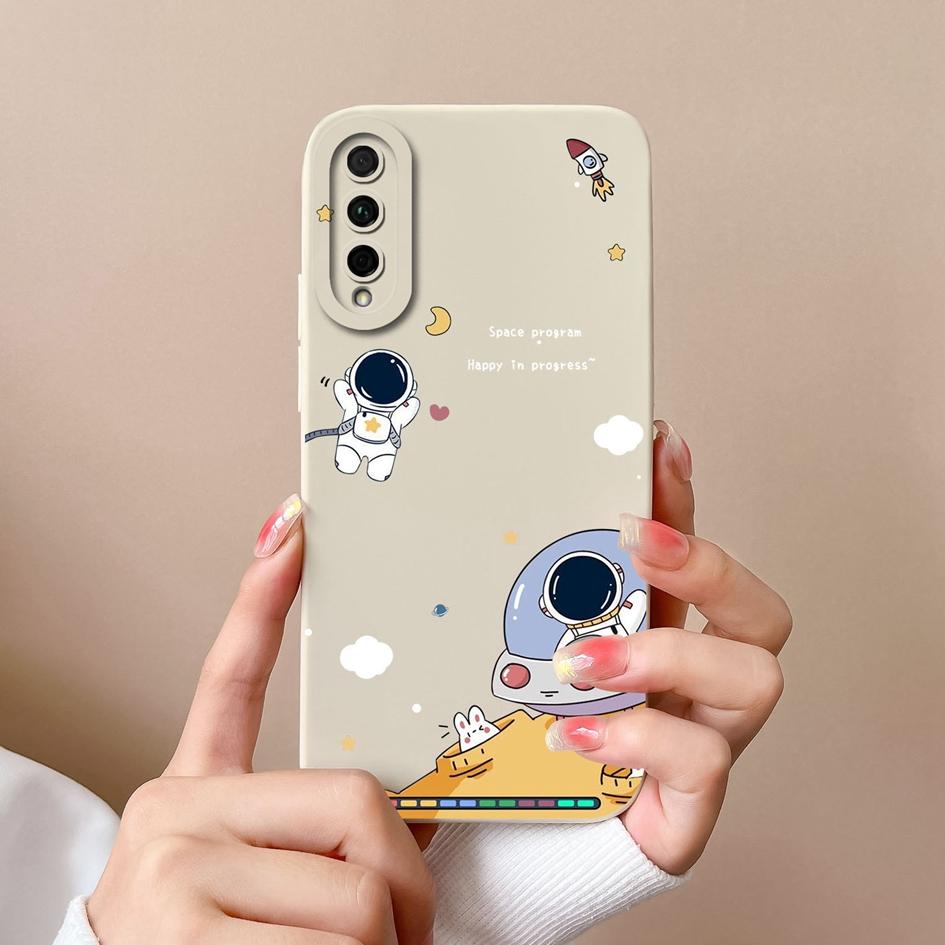 For Huawei Y5 Y6 Y7 Y9 Prime Y9S Y7A Y9A P Smart Pro Phone Case Cover Shockproof Matte Anti Drop Liquid Soft Silicone Astronaut For Huawei Bumper