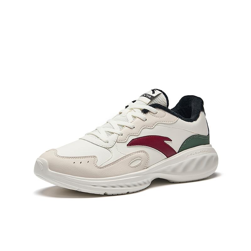 Anta Nebula Slip Resistant Thermal Low top Sprint City Commuting Running Shoes Men's White Gray 912445571-10