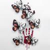 Наклейки на стену 'Бабочки' 12 штук Цветок-скелет Декор стен Декор на Хэллоуин 3D Наклейки-бабочки на окно Для дома Классной комнаты