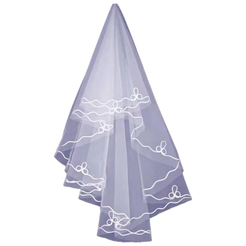 Свадебный тюль белый бежевый черный красный свадебные фаты элегантные женские аксессуары длинная женская фата для регистрации брака