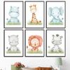 Lion Elephant Giraffe Zebra Nursery Wall Art Canvas Painting Nordic Animal Posters And Prints Wall Pictures Baby Kids Room Decor