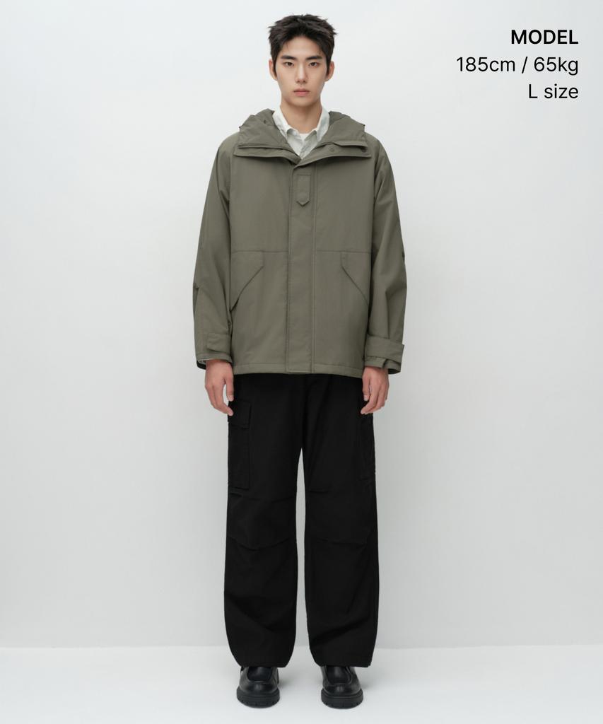 MUSINSA STANDARD Oversized Hooded Shell Parka [Olive]
