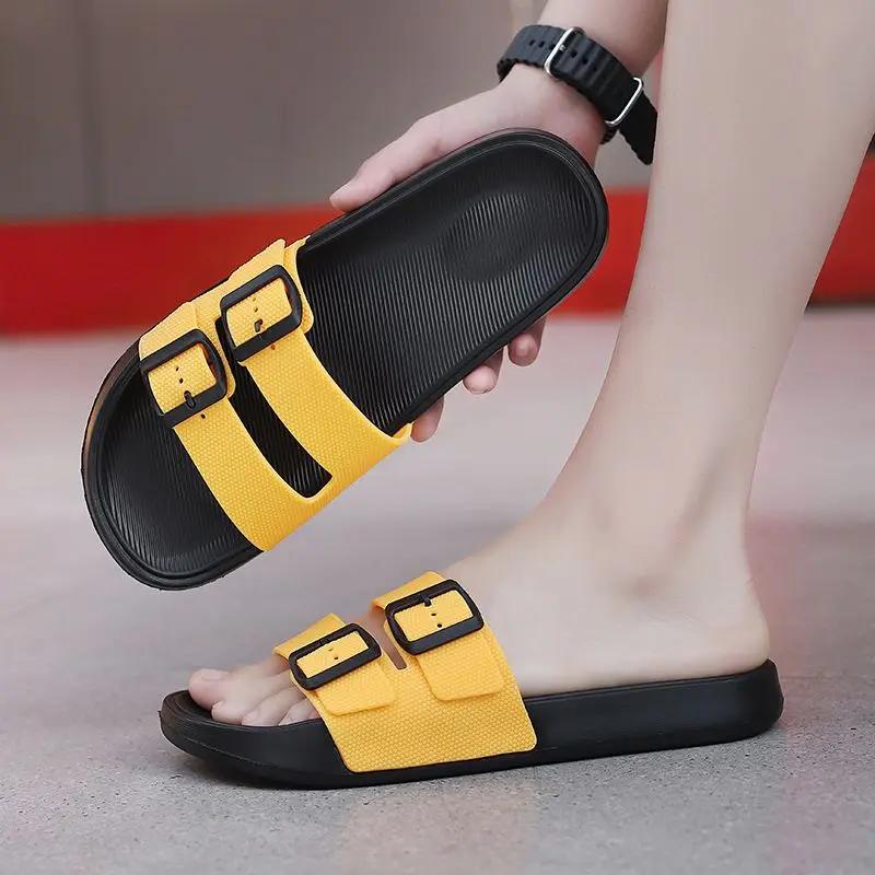 Модные шлепанцы сабо мужская обувь плоская мягкая ЭВА мужские тапочки летняя распродажа дешевая обувь ликвидация удобные шлепки тренд 2025 Y2k весело