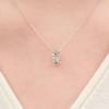Серебряное Колье-Цилиндр с Маркизом RA25C46T