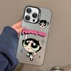 Cartoon Powerpuffs Girls Phone Case For IPhone 16 15 14 13 12 11 Pro Max X XR XSMAX 8 7 Plus Matte Shockproof Back Cover