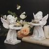 Resin Angel Candle Holder Angel Collection Figurine Angel Statue Tealight Candle Holder Gifts Desktop Tealight Stand Ornaments