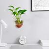 Hydroponic Vase Flower Water Drop Heart Shape Transparent Wall Hanging Glass Flower Vase Terrarium Wall Fish Tank Aquarium Container Home Decor