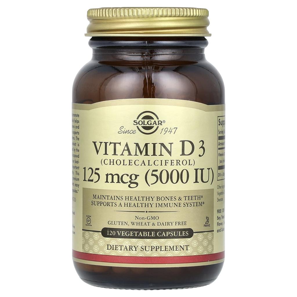 Vitamin D3 (Cholecalciferol), 125Mcg (5,000Iu), 120 Veggie Capsules