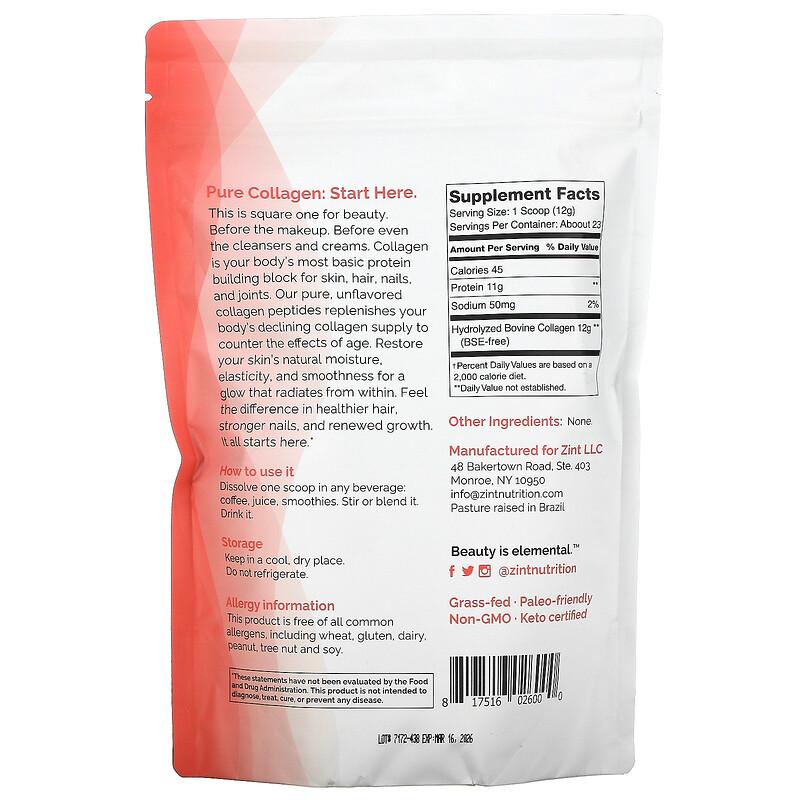 Pure Grass-Fed Collagen Peptides, 10 oz (283 g)