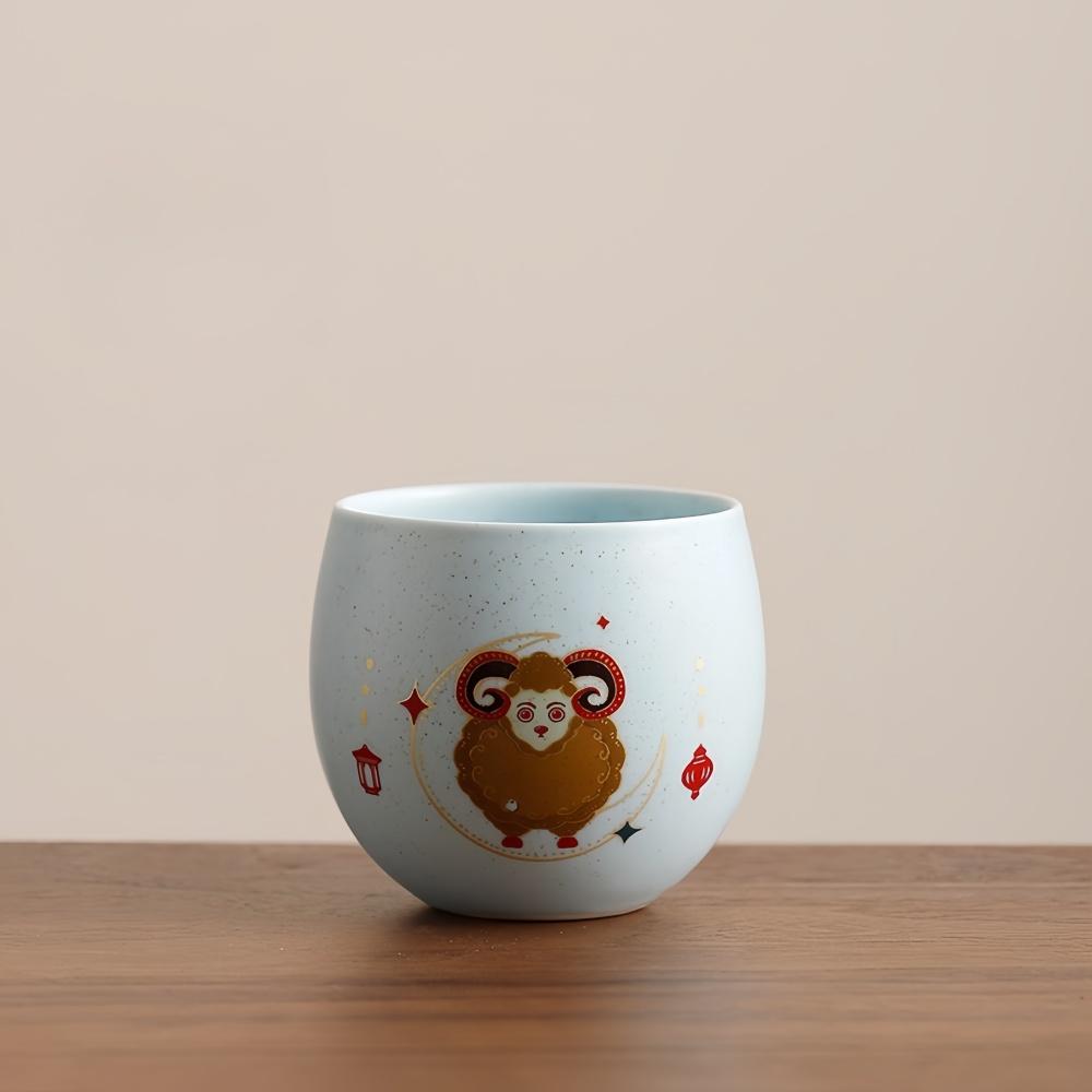 120ML Ceramic Coffee Cup Tea Cup Creative sheep Happy Eid al-Adha Tasting cup high quality Home Office Kitchen Water Cup Gifts