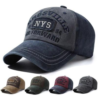 Хлопковая бейсболка NYS с вышитыми буквами, для четырех сезонов, джинсовая, с изогнутым козырьком, спортивная кепка, персонализированная уличная шляпа