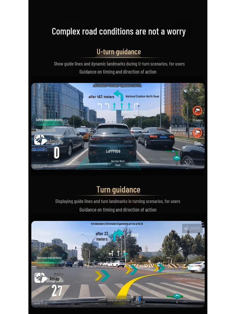 12" Android 8.1 Rearview Mirror Dash Cam with Dual Lens & 4G RAM AR Navigation.
