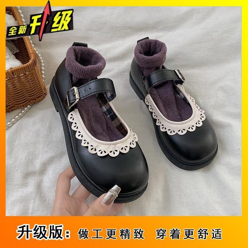 Винтажные Мэри Джейн Милые Японские Одинарные Туфли Детские 2025 Популярные Круглый Носок Французский Студенческий Стиль с Юбкой Маленькие Кожаные Туфли Женские