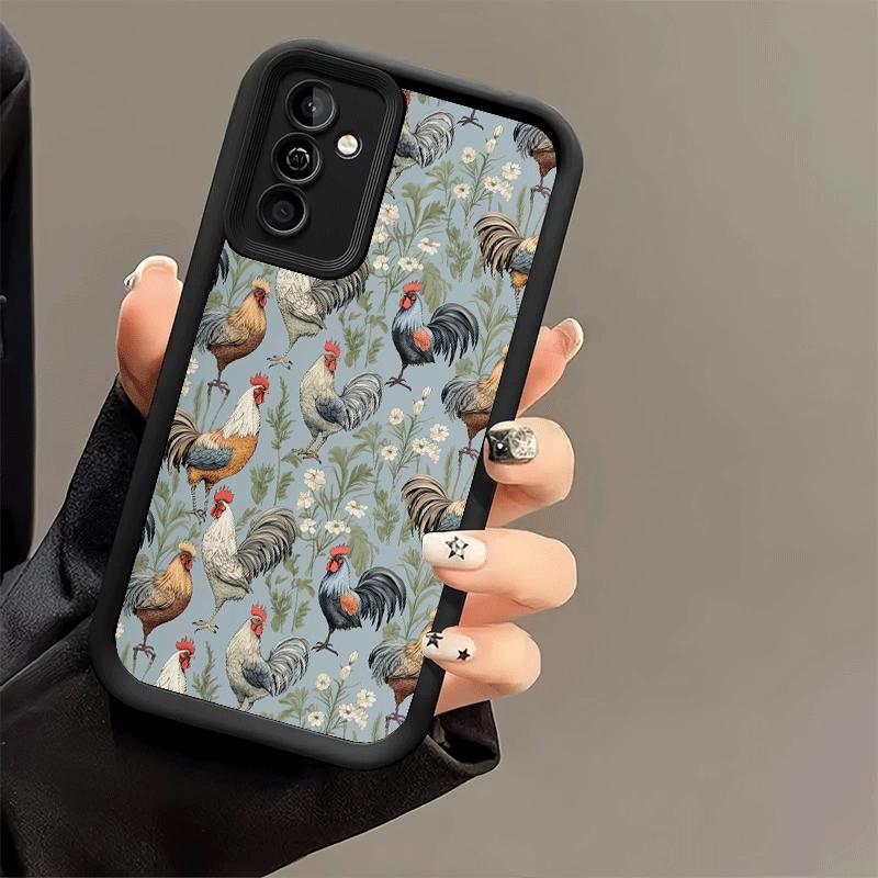 Чехол для телефона Samsung Galaxy S26 S25 Ultra S24 FE Курица Курица Петух Чехол S23 Plus S22 + S21 S20 5G Мягкий Силикон Funda