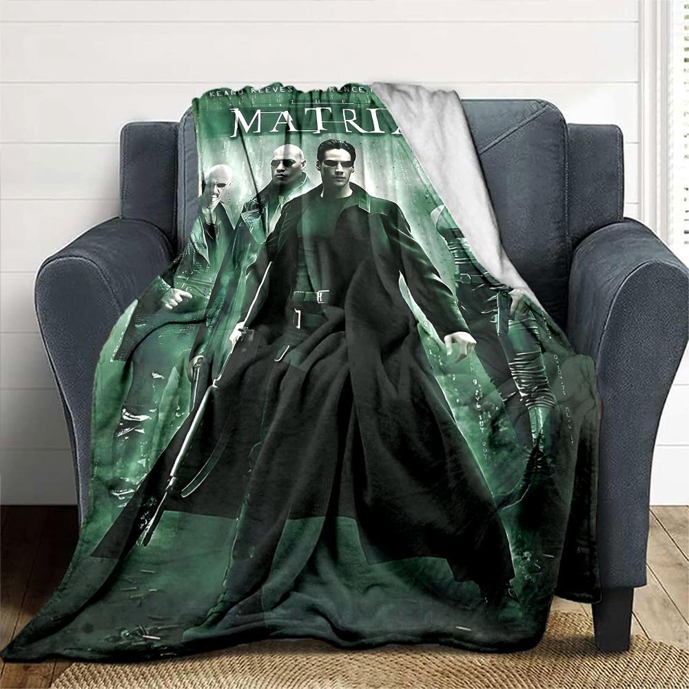 1pc Matrix Keanu Reeves Flannel Blanket Soft Warm Throw for Home, Office, Travel, All-Season Cozy Bedding GiftL1156