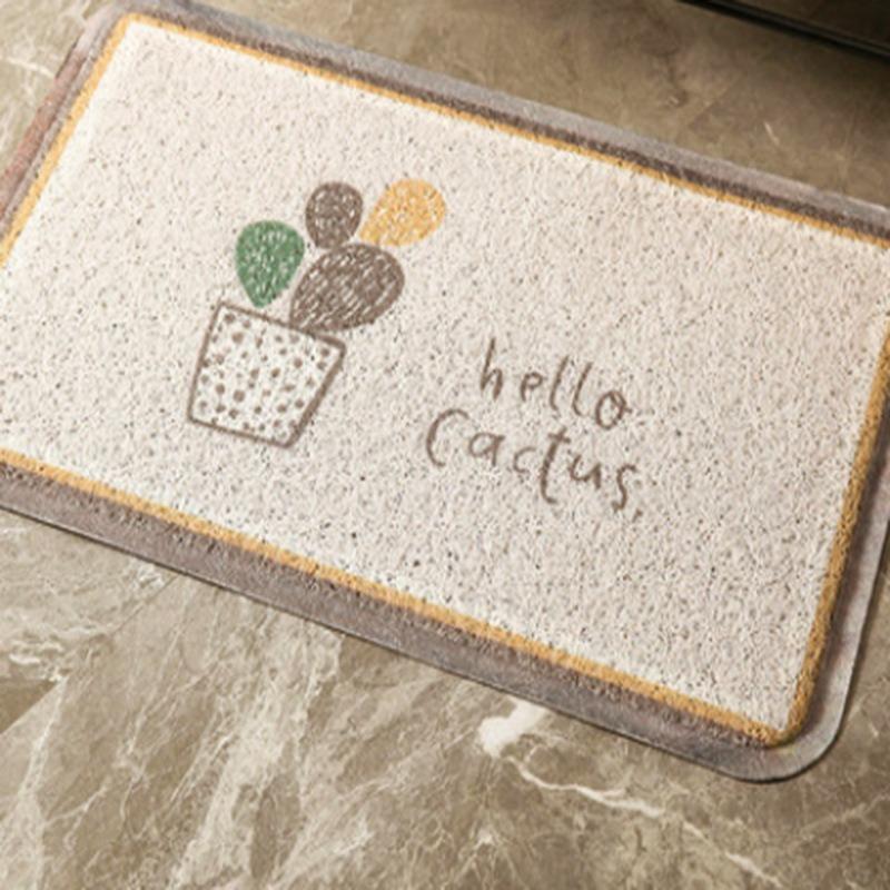 Напольный коврик проволочное кольцо ПВХ ванная кухня придверный коврик прочный и устойчивый противоскользящий пылеудаляющий придверный коврик