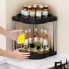 Пластиковая полка для специй с возможностью вращения без сверления, полка для хранения шампуней, полка для ванной комнаты, ванная комната