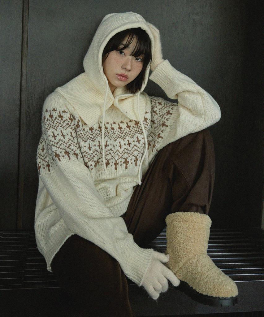 MOOD INSIDE Bern Nordic Round Knit_Ivory