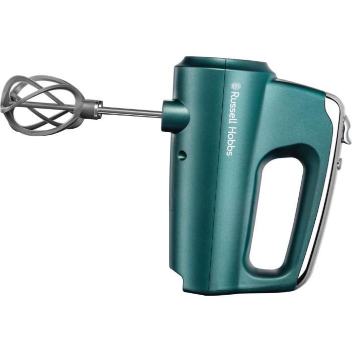 Миксер-смеситель Russell Hobbs Swirl - 5 скоростей - Функция Turbo - Тестомес - Венчики - Бирюзовый