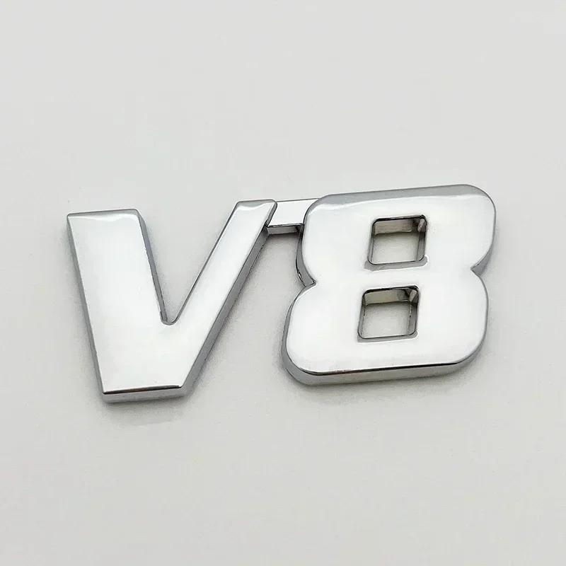 3D Металлическая эмблема V6 V8, эмблема двигателя автомобиля, наклейки, декоративные наклейки для Toyota BMW Benz Honda Mazda, автоаксессуары