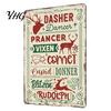 Decorative Board for Living Room Christmas Wood Sign, Vintage Santa's Sleigh Parking Only Wall 2D Sign Rustic Farmhouse Wooden Hanging Plaque