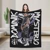 Dominik Mysterio Blanket Flannel Spring Autumn   Multifunction Lightweight Throw Blankets for Bed Outdoor Bedspread