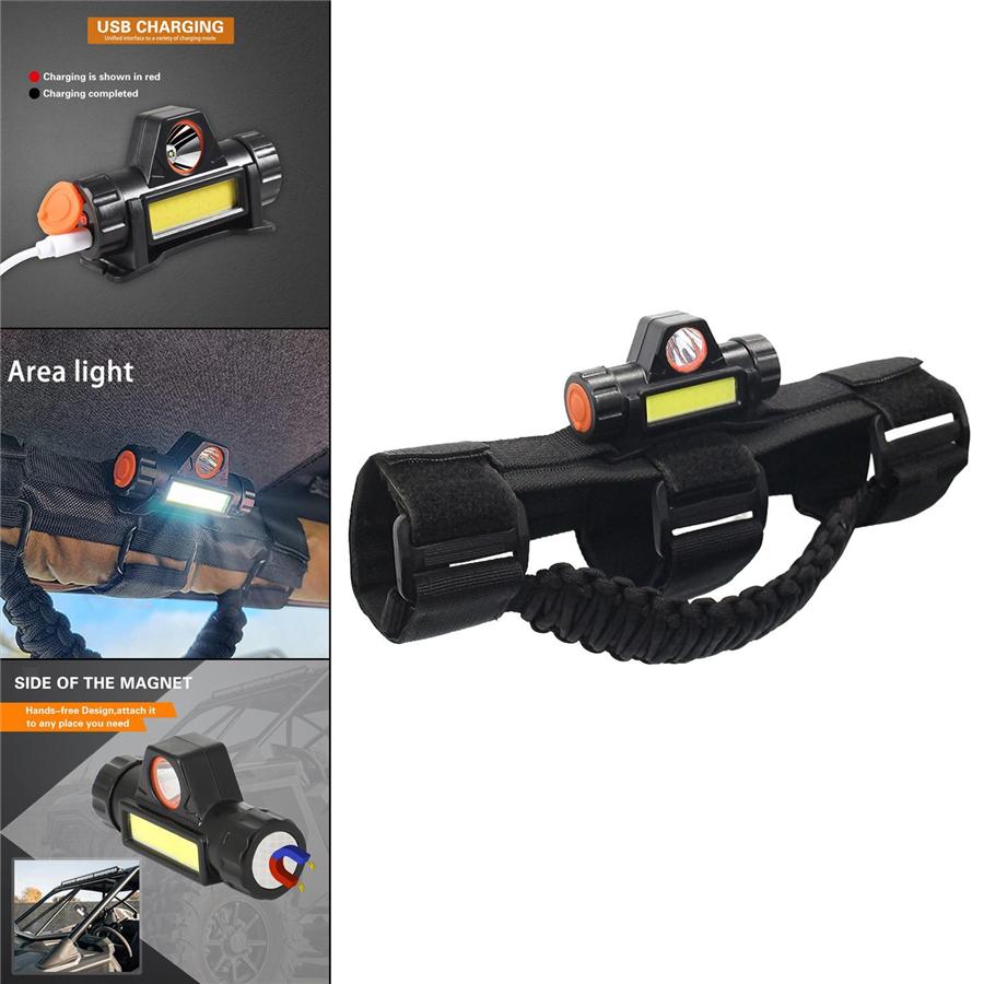 1x Ручки на дугу безопасности с плафоном для Jeep Wrangler YJ TJ JK JL 1945-2021