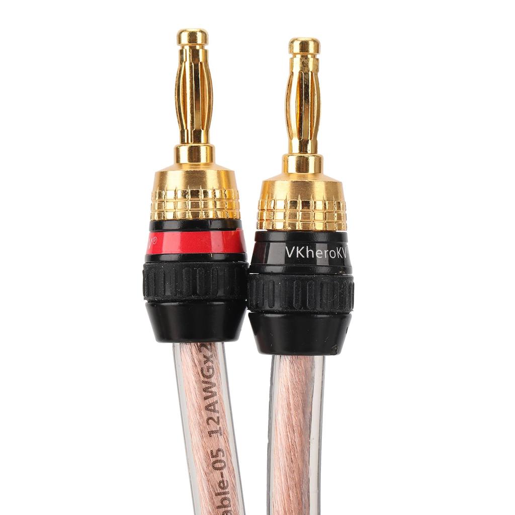KK Cable Штекер из чистой меди Аудио 12AWG x 2 5N OFC Чистый Динамический 700 жил x 1 Пара Комплект Штекер типа «банан» Штекер типа «банан» Mukjipa-Cable-2.2 Кабель, (измерительный прибор) Проводники,