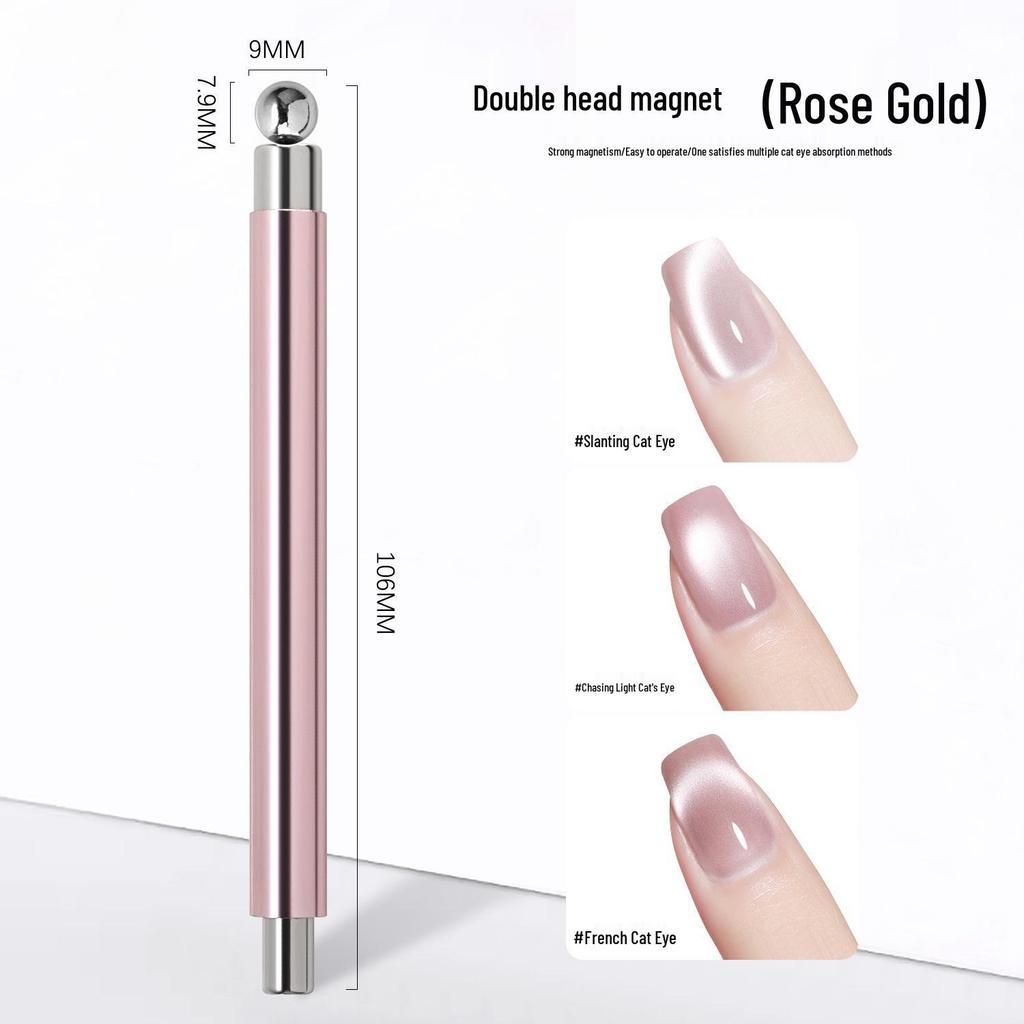 Nail Art Double-Ended Cat Eye Gel Wand with Powerful Gold Magnet