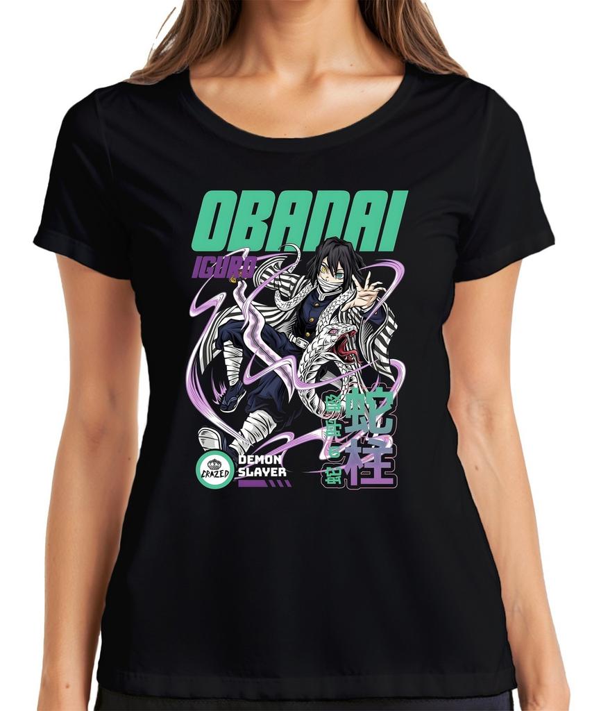 Obanai Iguro Demon Slayer Snake Hashira Anime Gift Japan Women's T-Shirt