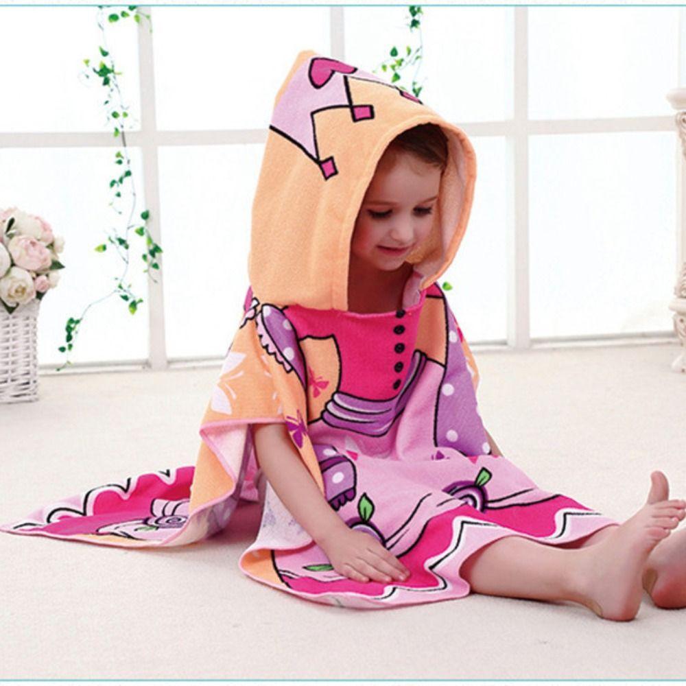 Пляжная микрофибра для мальчиков девочек Полотенце Халат Пончо с капюшоном Полотенце Халат Накидка с капюшоном Полотенце