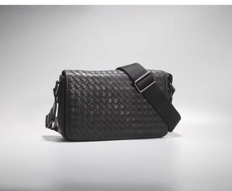 Кожаная плетеная универсальная сумка через плечо на одно плечо, модная и повседневная сумка почтальона, модная деловая сумка