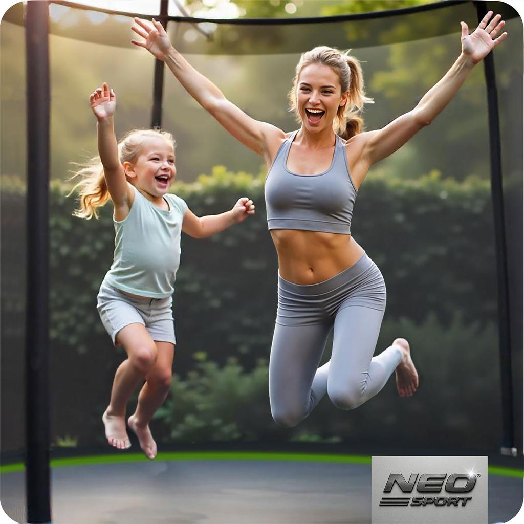 Trampolina Ogrodowa 6Ft/183Cm Z Siatką Zewnętrzną I Drabinką Neo-Sport