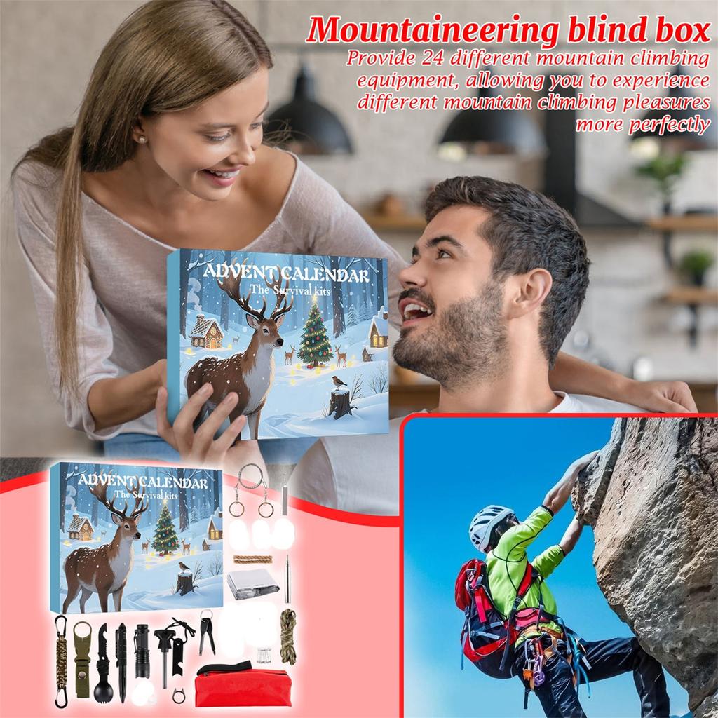 Рождественский Адвент-календарь BlindBox Рождественские Игрушки Альпинизм на Открытом Воздухе BlindBox