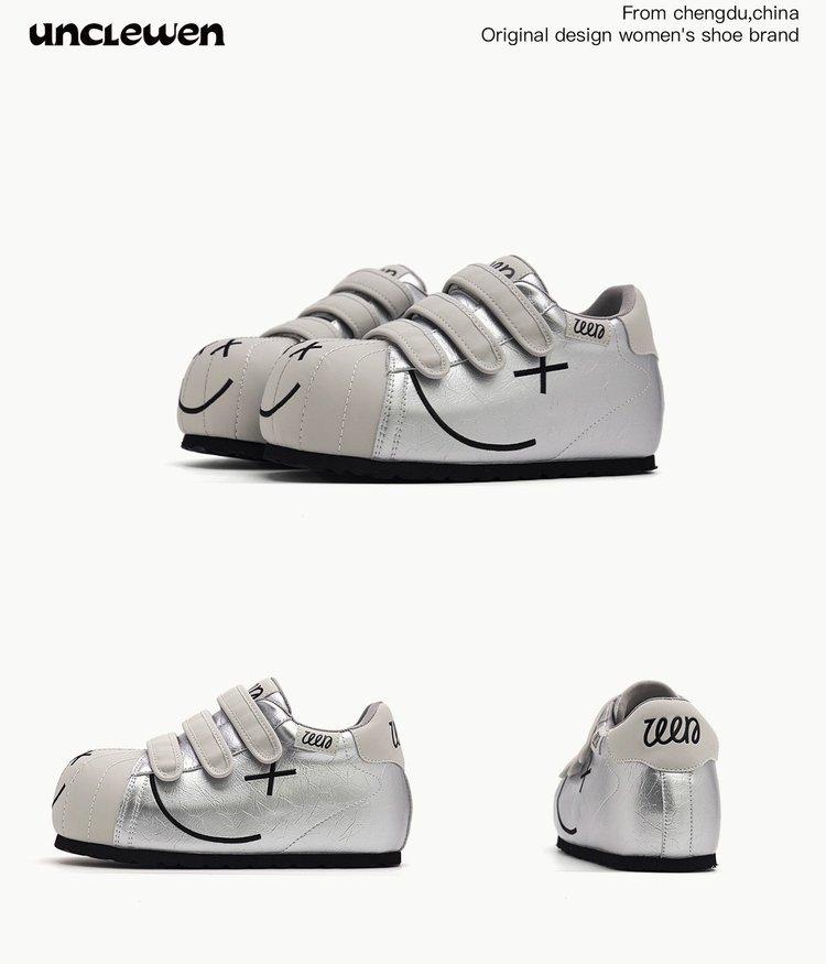 Velcro bread big head shoes women's 2025 new summer platform heightening shoes casual board shoes sports little white shoes