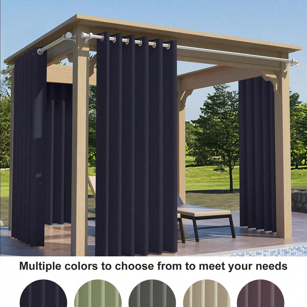 Outdoor Windproof Sunshade Curtains UV Protection Privacy Drapes For Terrace Pavilion Porch Canopy Frame Durable