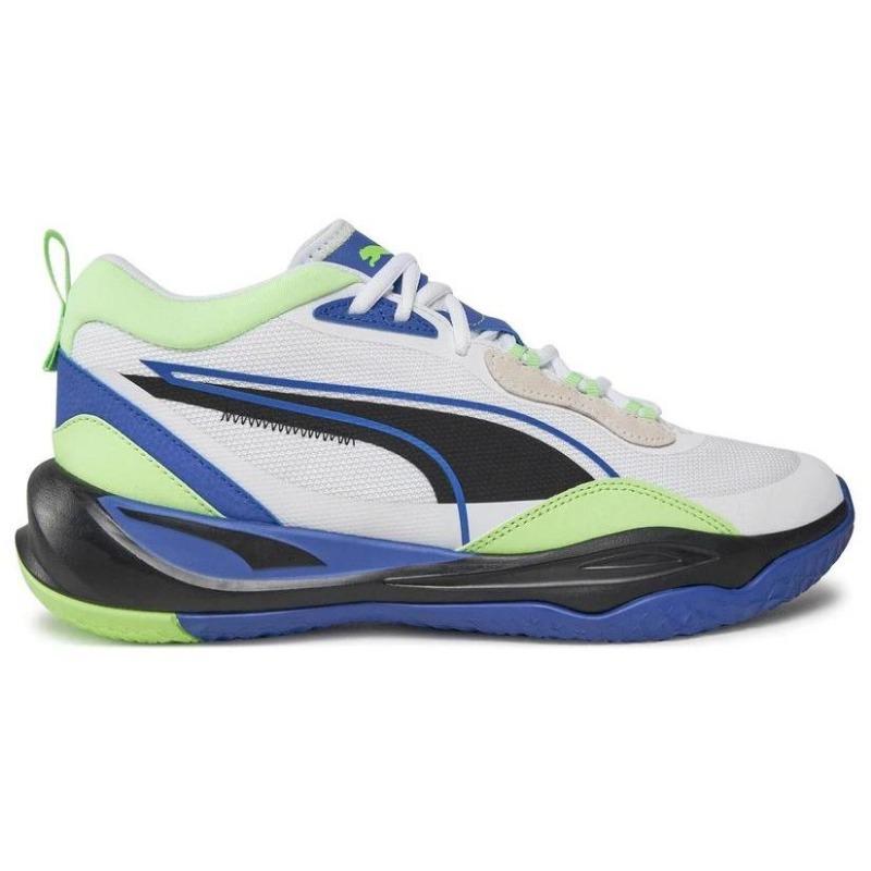 PUMA Playmaker Versatile Trendy Cushioned Wear-resistant Mid Lifestyle Shoes Unisex Blue Green 385841-11