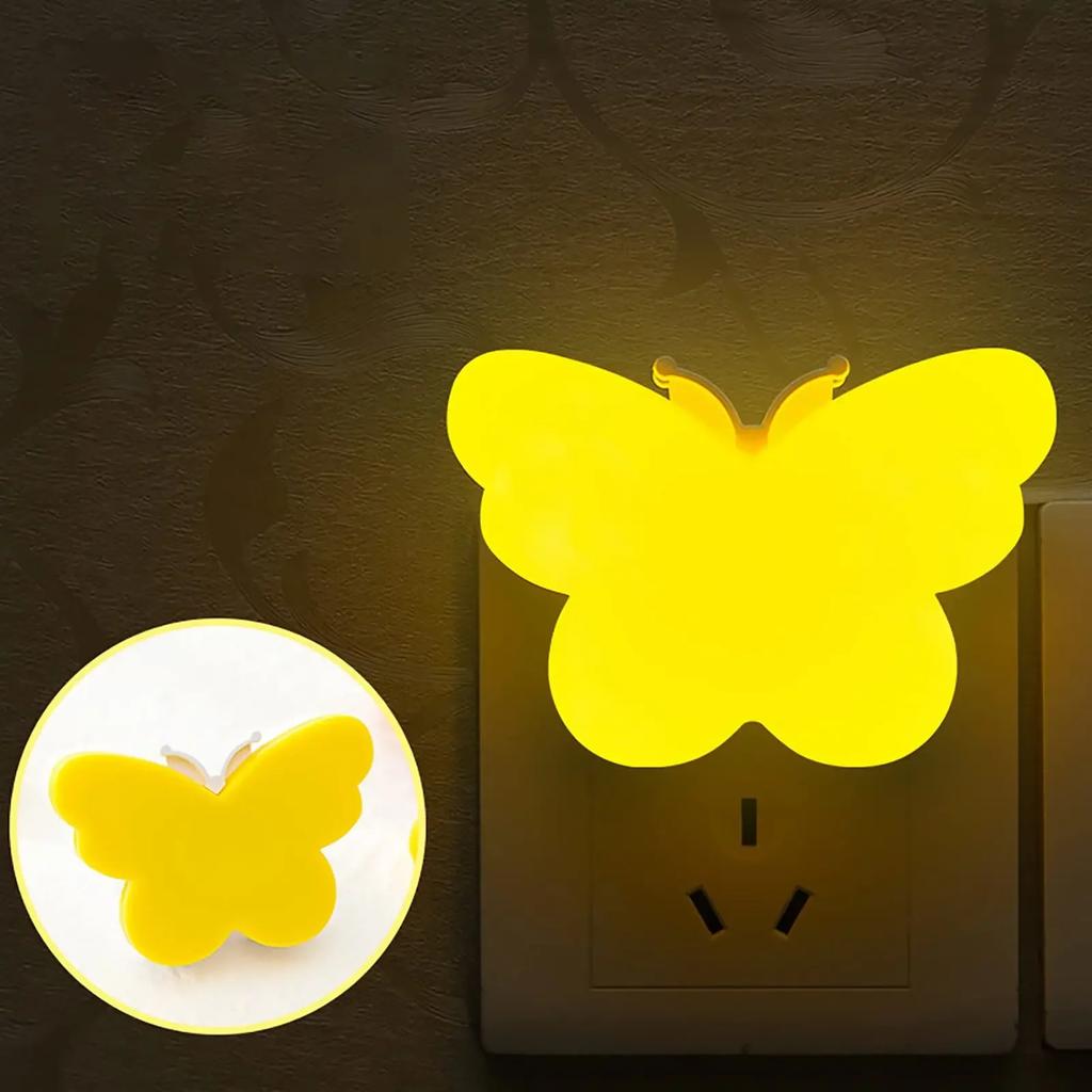 Butterfly LED Night Light US Plug in Smart Sensor For Room Decor Bedroom Kitchen Stairway Aisle Lighting Hallway Night Light