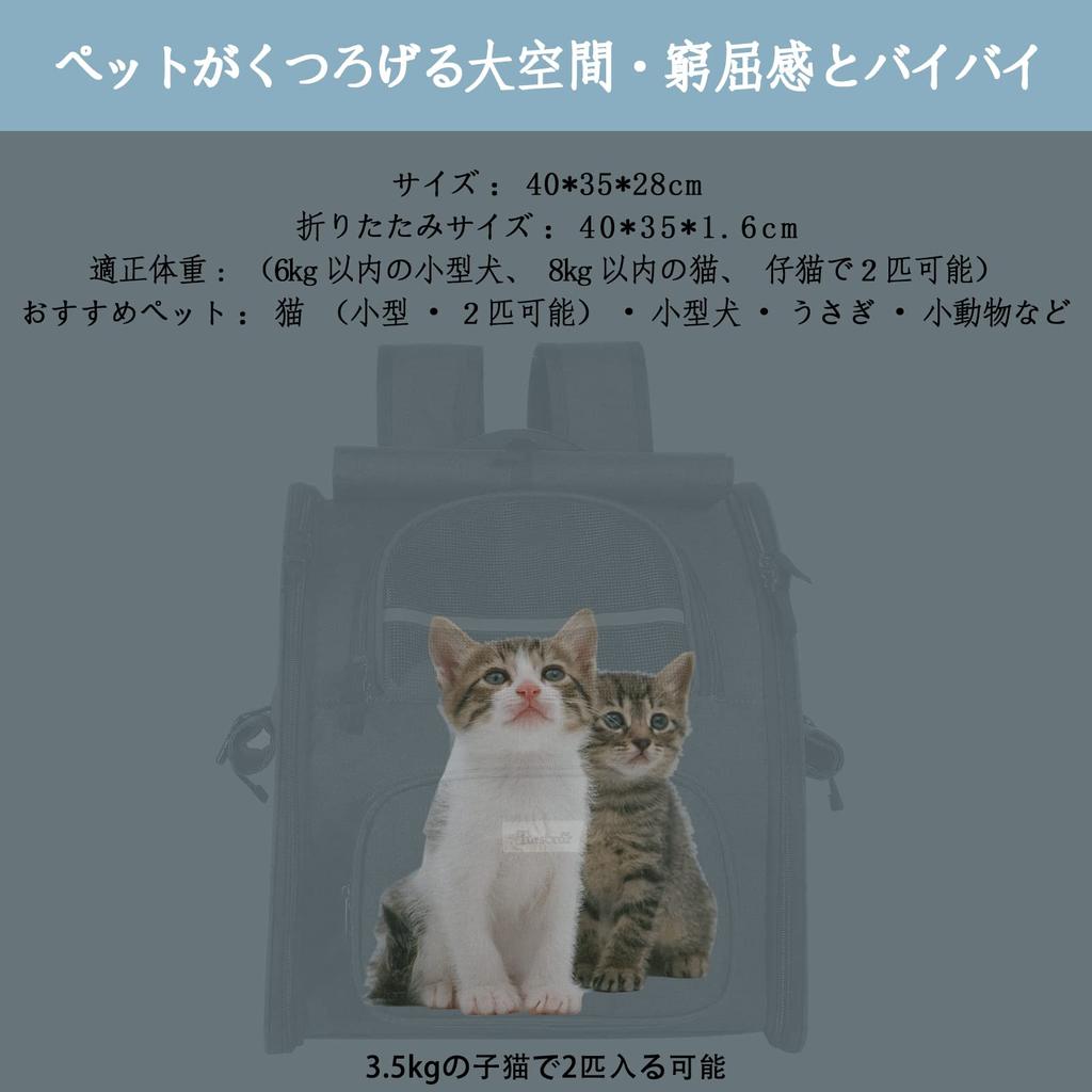 Tresbro Cat Pet Carrier with Locking Zipper and for Small Dogs and Small Ideal for Hospital and Disaster Dark Gray Backpack, 3-Sided Curtains,