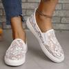 Модная летняя новая сетчатая вышитая обувь на плоской подошве для женщин Модные лоферы на мягкой подошве Дышащие Повседневные Женские Zapatos De Mujer