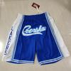 Men Women Basketball Shorts With Colorblock Design Embroidered Pocket Breathable Cotton Sportswear Gym Running Training