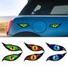 2 шт 13 см x 9,5 см для злых желтых глаз RV мотоцикл автомобиль наклейки окклюзия царапины водонепроницаемый лобовое стекло фургон аниме наклейка