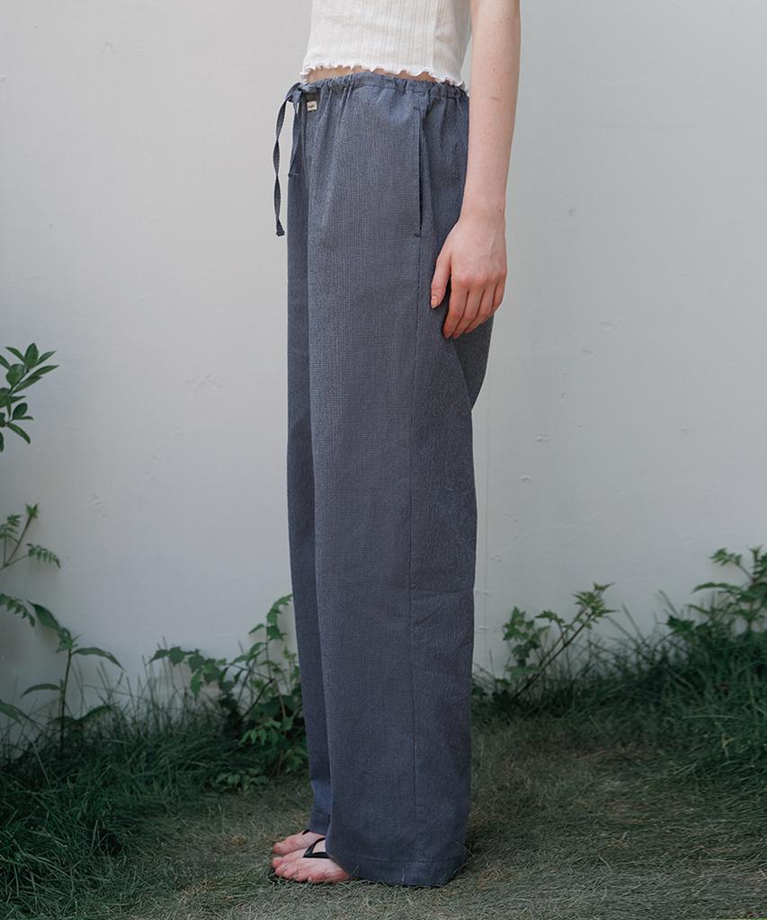 BUT'TON Seersucker Band Pants (Navy)